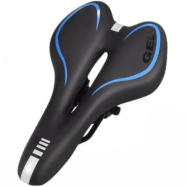 Silicone Bicycle Saddle MTB Mountain Road Bike Seat Comfortable Soft Cycling Cushion Exercise Bike Saddle for Men and Women
