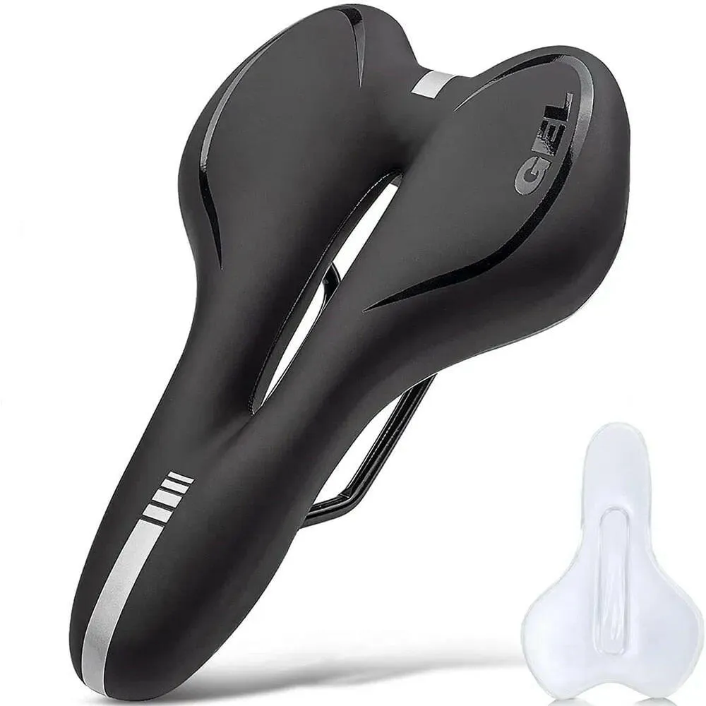 Silicone Bicycle Saddle MTB Mountain Road Bike Seat Comfortable Soft Cycling Cushion Exercise Bike Saddle for Men and Women