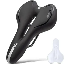 Silicone Bicycle Saddle MTB Mountain Road Bike Seat Comfortable Soft Cycling Cushion Exercise Bike Saddle for Men and Women