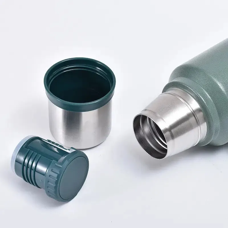 Stainless Steel Thermos Water Flask with Mug 1400 ml Random Colour