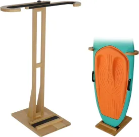 Surfboard Stand Rack, Beech Wood Surfboard Rack with Floor-Standing Design, Freestanding Surfboard Storage Rack Display for Shortboard and Longboard