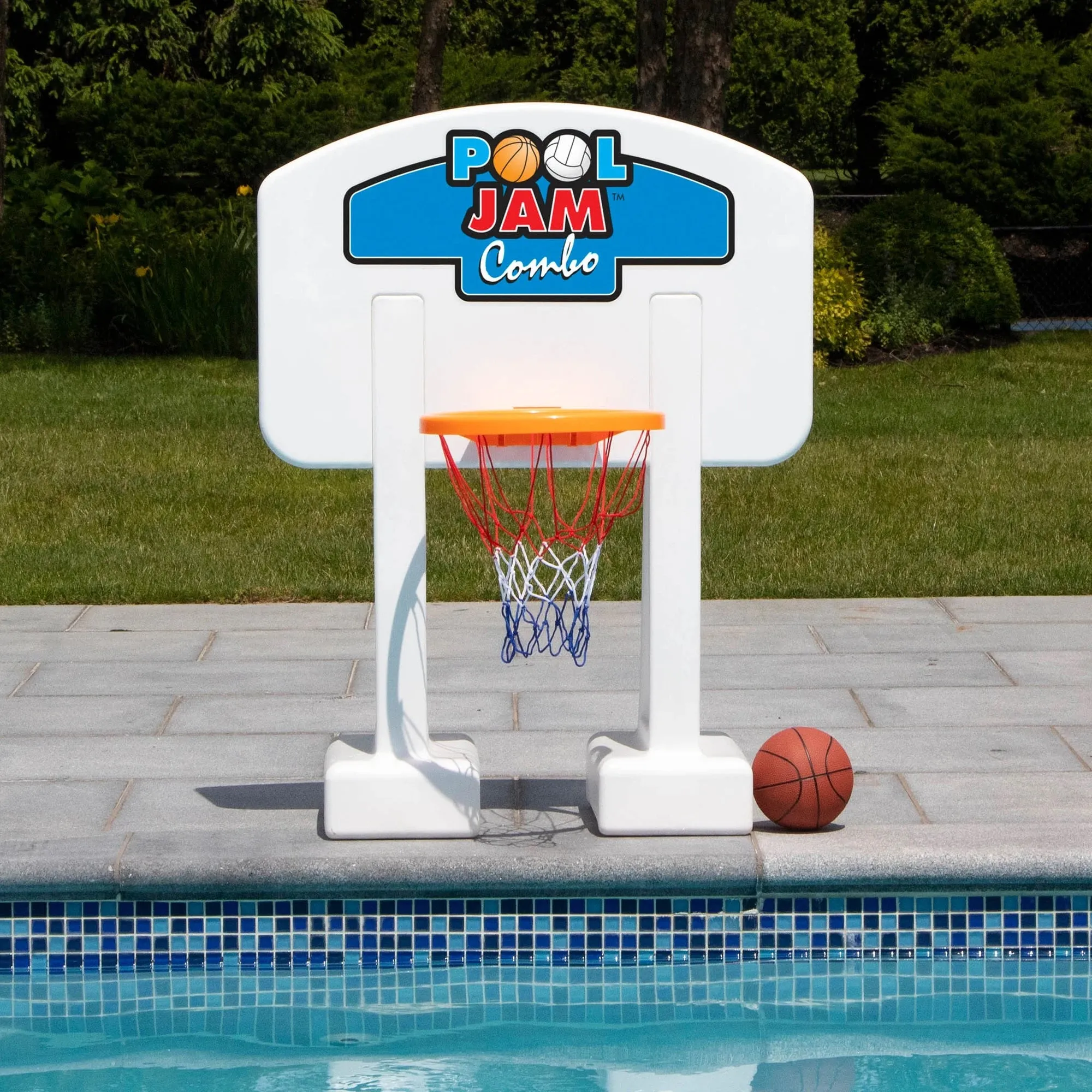 Swimline In-Ground Pool Jam Basketball/Volleyball Combo