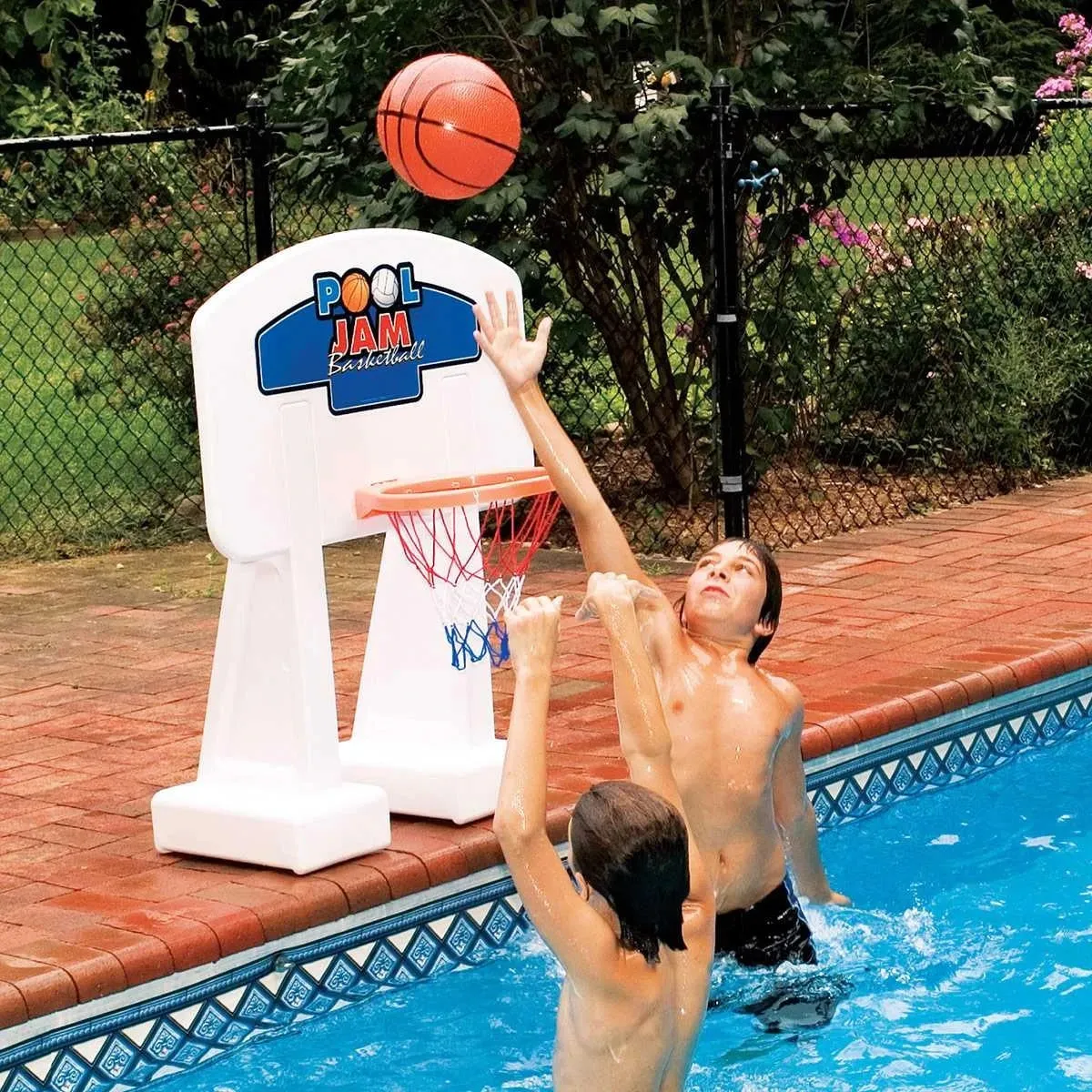 Swimline In-Ground Pool Jam Basketball/Volleyball Combo