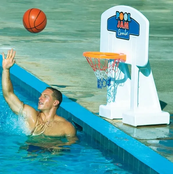Swimline In-Ground Pool Jam Basketball/Volleyball Combo