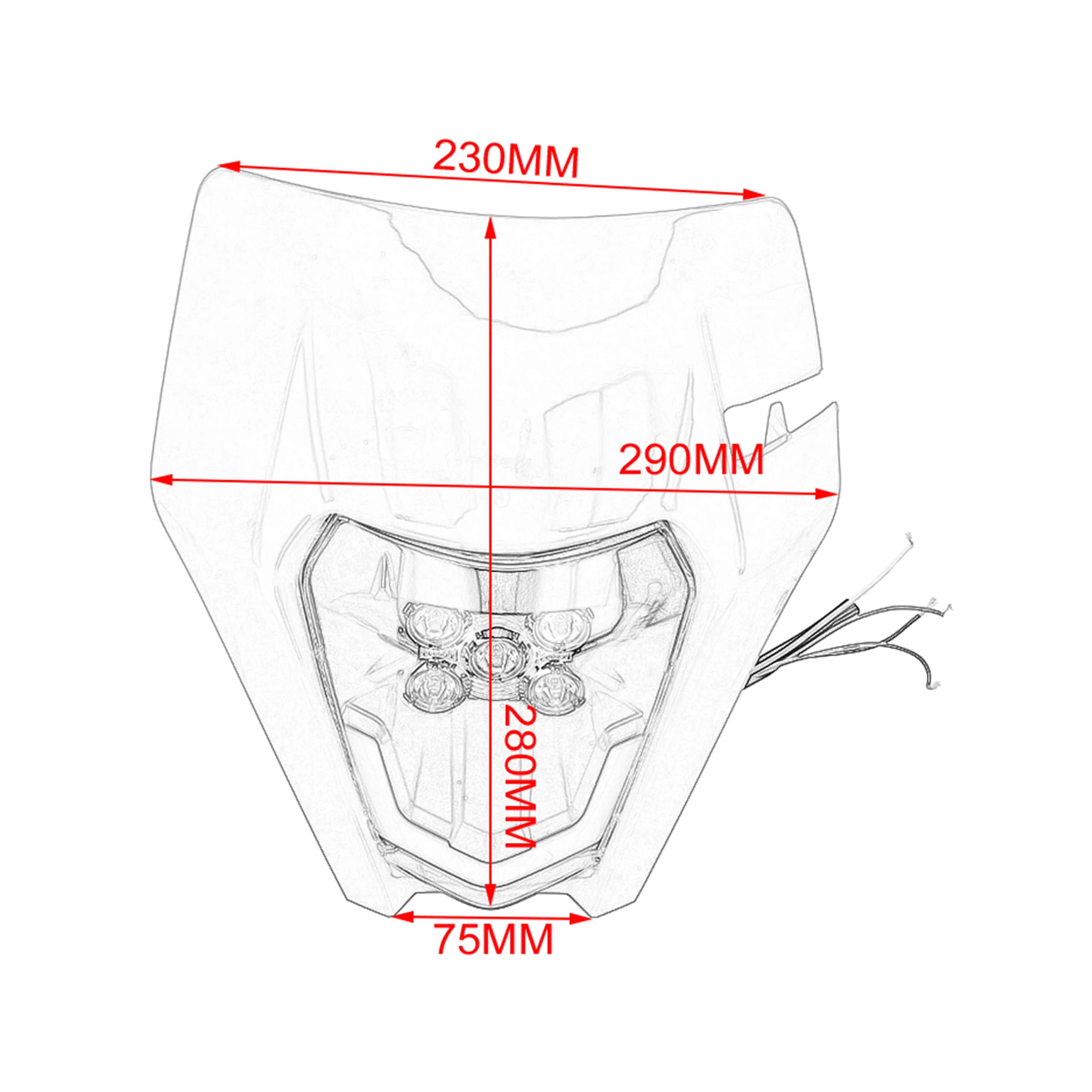 [USLW] Headlight For Dirt Bike