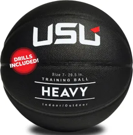 USU Weighted Training Basketball | 3 lb Heavy | Size 7 (29.5") & Size 6 (28.5") | Durable Indoor & Outdoor Basketball for Men, Women & Youth
