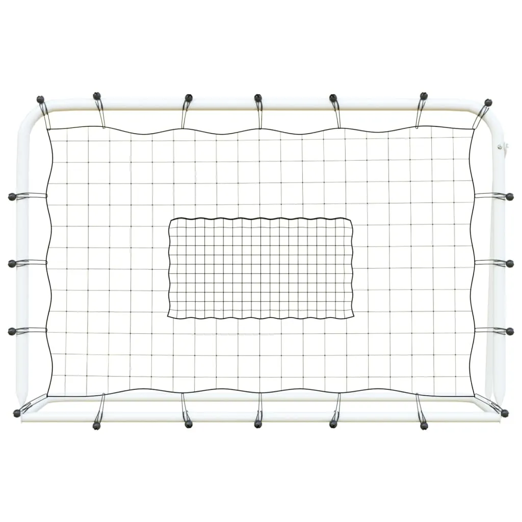 vidaXL Football Net Rebounder White&Black 184x61x123 cm Steel and PE