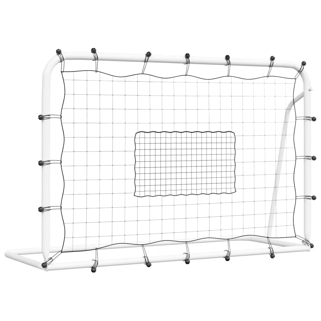 vidaXL Football Net Rebounder White&Black 184x61x123 cm Steel and PE
