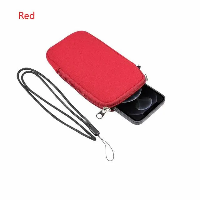 Waterproof Mobile Phone Bag Pouch for iPhone Samsung Huawei Xiaomi Shockproof Mobile Phone Case with Shoulder StrapUniversal 4.7-7.2 inch
