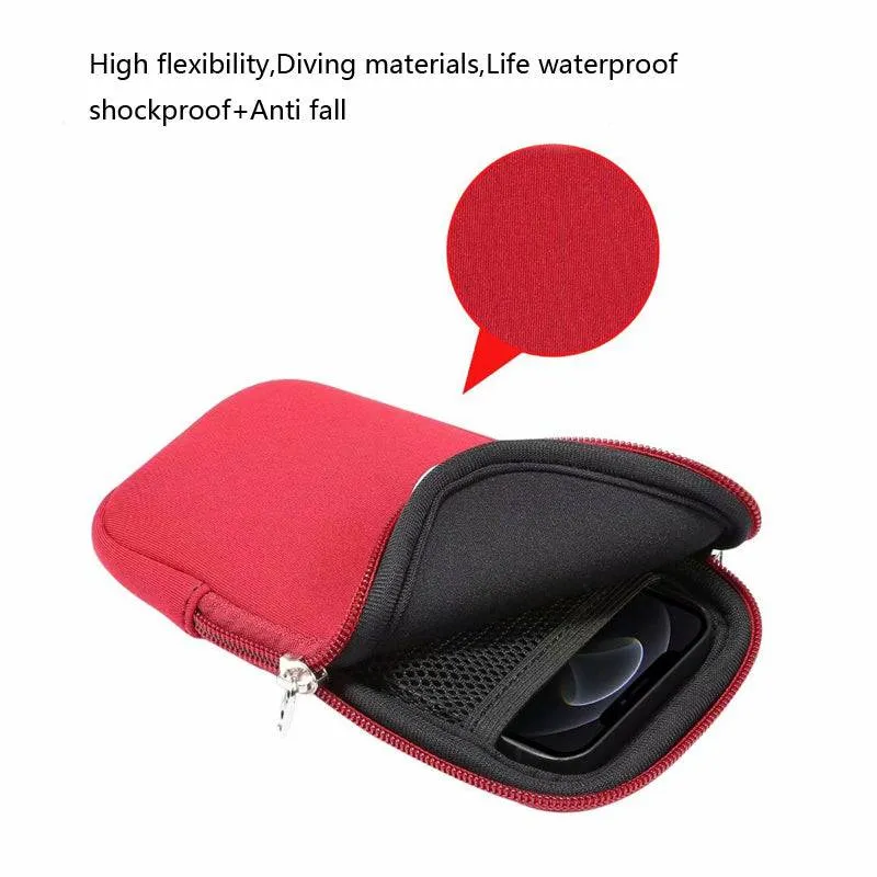 Waterproof Mobile Phone Bag Pouch for iPhone Samsung Huawei Xiaomi Shockproof Mobile Phone Case with Shoulder StrapUniversal 4.7-7.2 inch