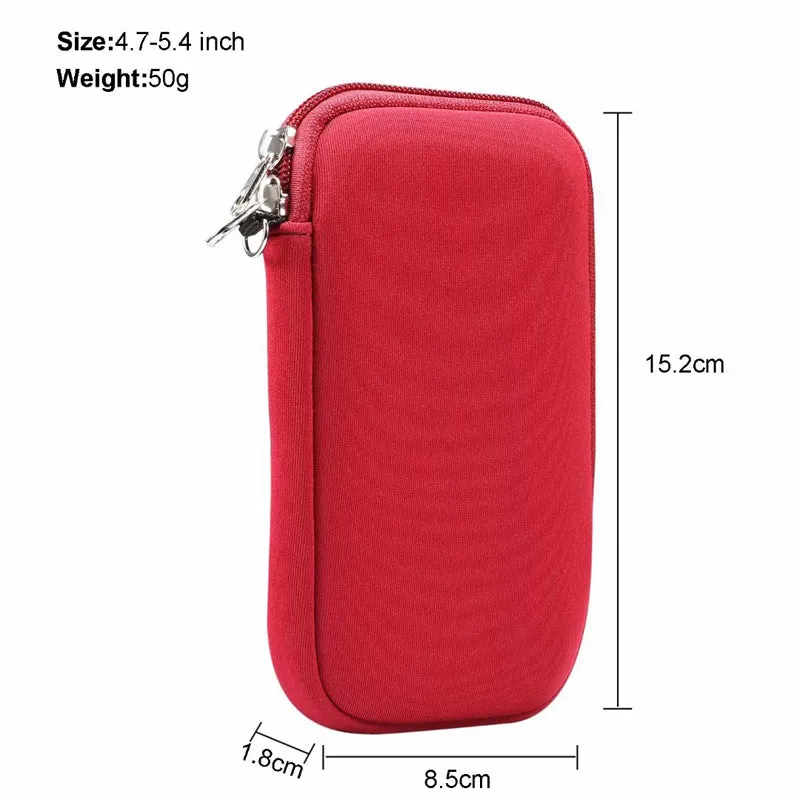 Waterproof Mobile Phone Bag Pouch for iPhone Samsung Huawei Xiaomi Shockproof Mobile Phone Case with Shoulder StrapUniversal 4.7-7.2 inch