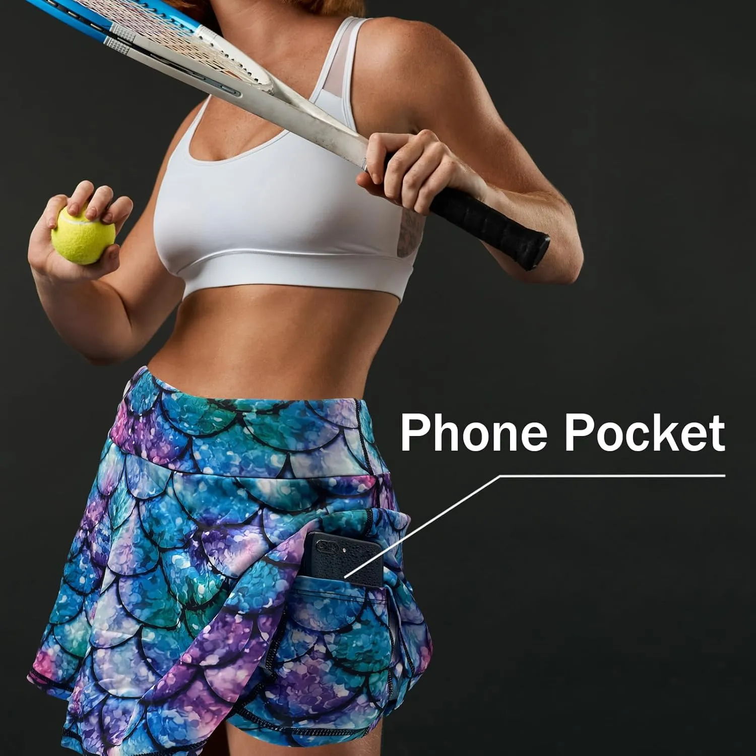 Womens Tennis Skirts Skorts High Waisted Golf Pleated Skirt for Athletic Running Pickleball Workout