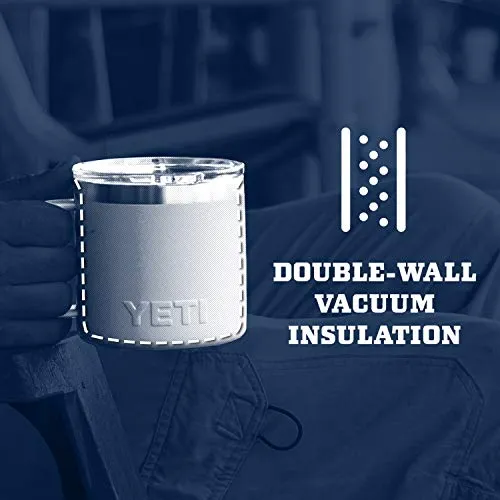 YETI Rambler 14 oz Mug, Vacuum Insulated, Stainless Steel with MagSlider Lid, Black