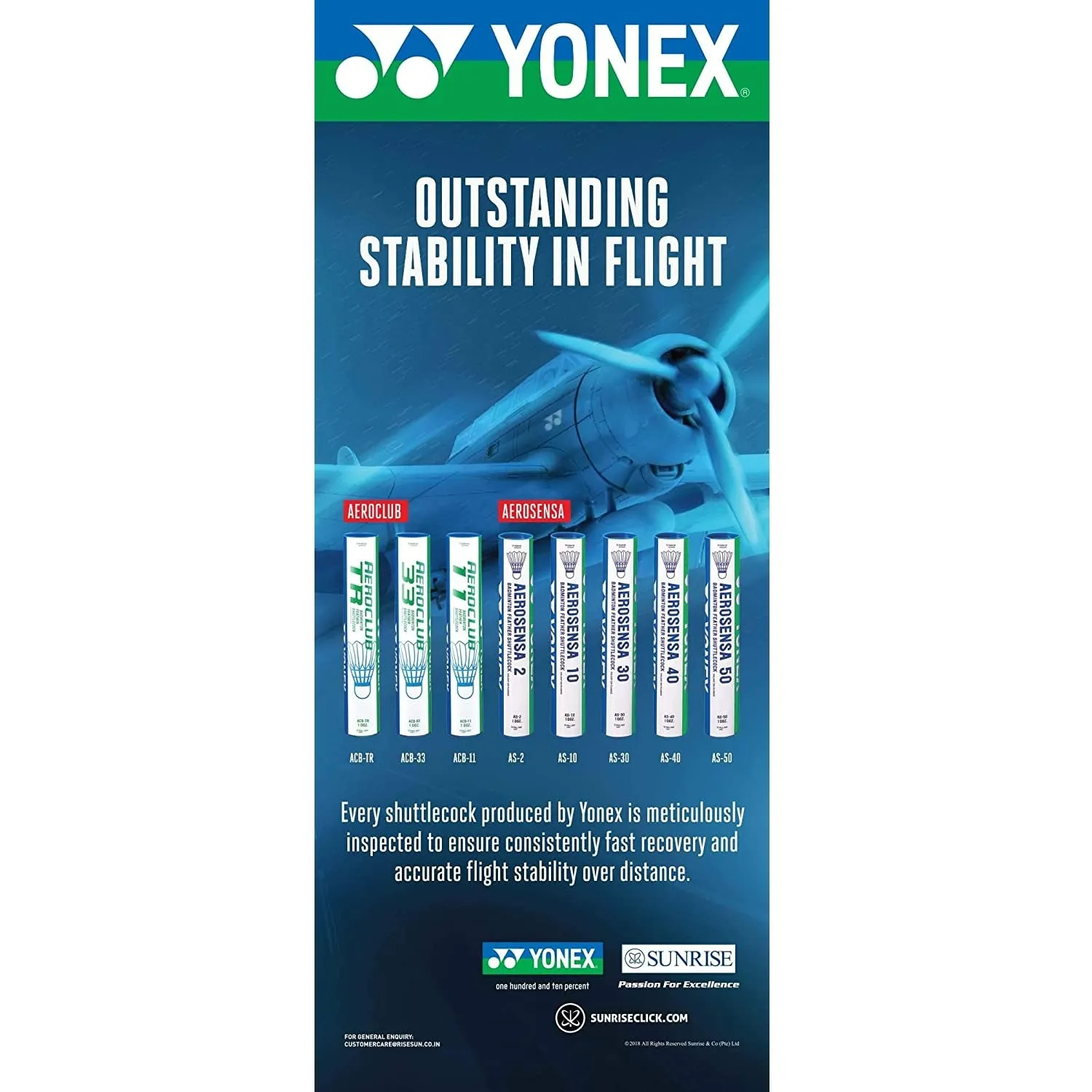 Yonex AeroClub (ACB) TR Badminton Feather Shuttlecock